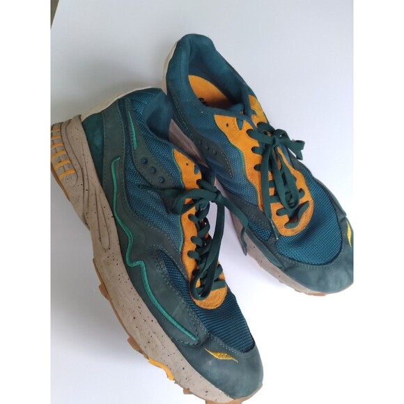 Saucony Retro Running Shoes Green Orange Athletic Sneakers Vintage Sport‎ Style main image 4